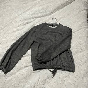 Cropped sweatshirt material long sleeve